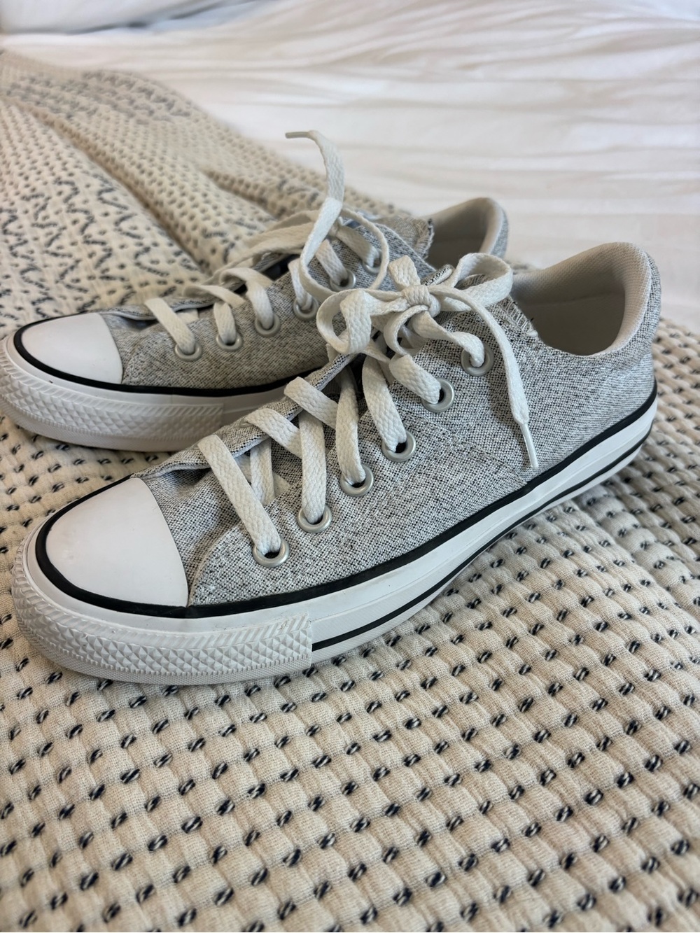 Converse White Gray Low Top Sneaker
